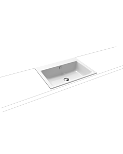 Kaldewei Puro Einbauwaschtisch 900106003001 3151, 60x46x1,4cm,weiss Perl Effekt, ohne Hahnloch